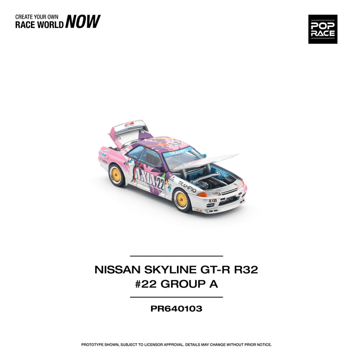 [Preorder] POPRACE 1:64 NISSAN SKYLINE GT-R R32 #22 AXIA GROUP A