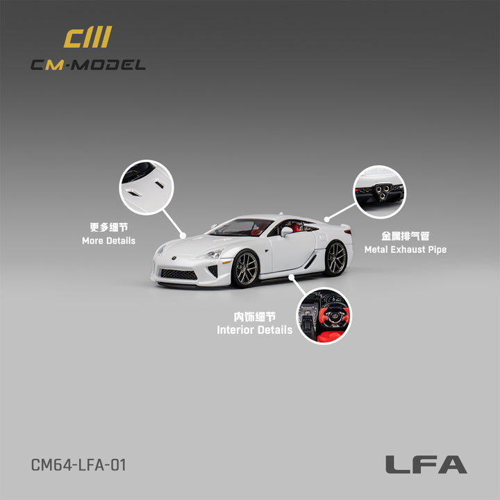 [Preorder] CM Model 1:64 Lexus LFA Pearl white