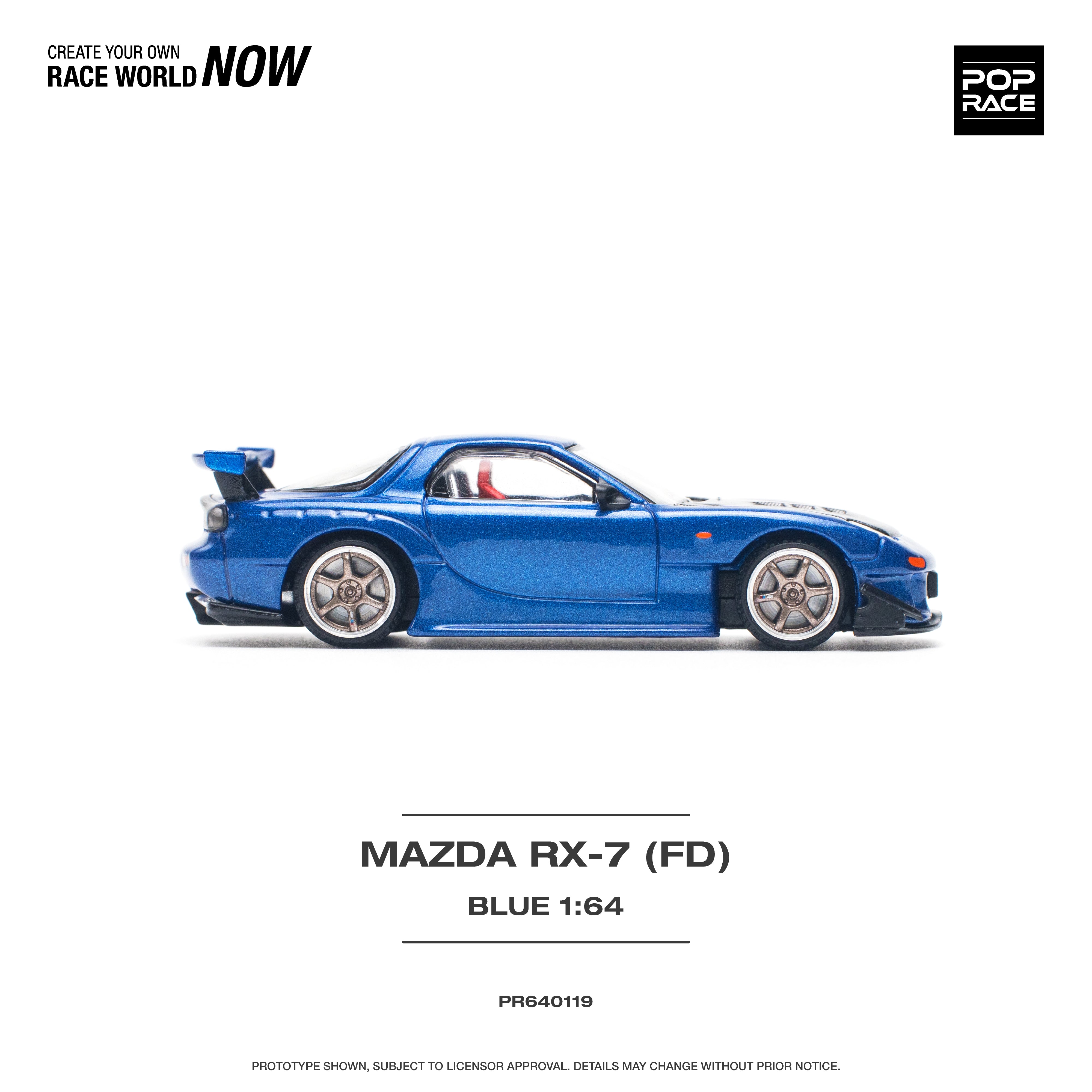 POPRACE 1:64 MAZDA RX-7 (FD3S) RE-AMEMIYA WIDEBODY METALLIC