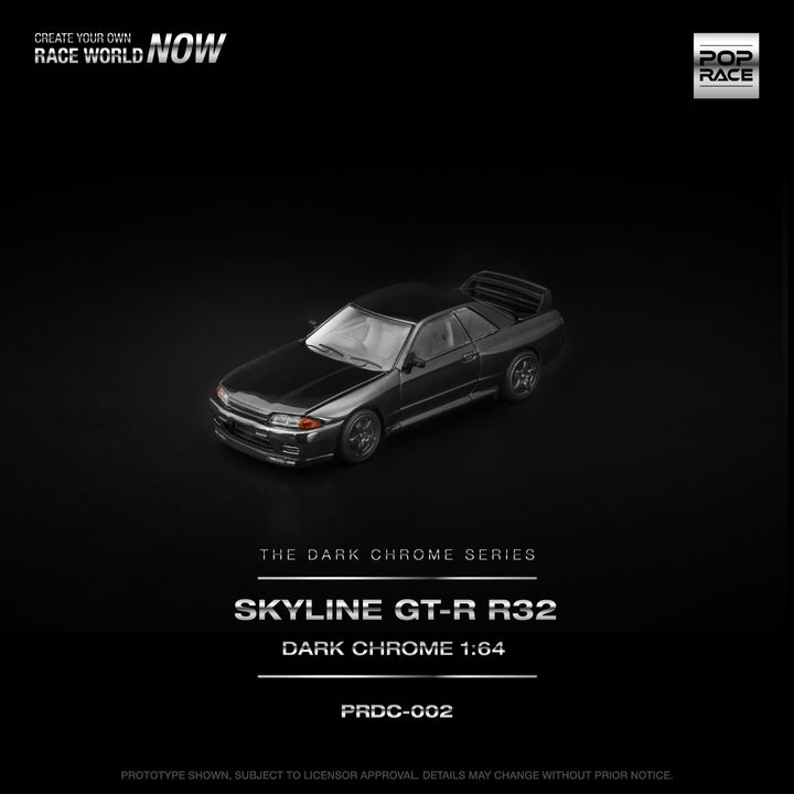 [Preorder] POPRACE 1:64 R32 GT-R Dark Chrome PRD002