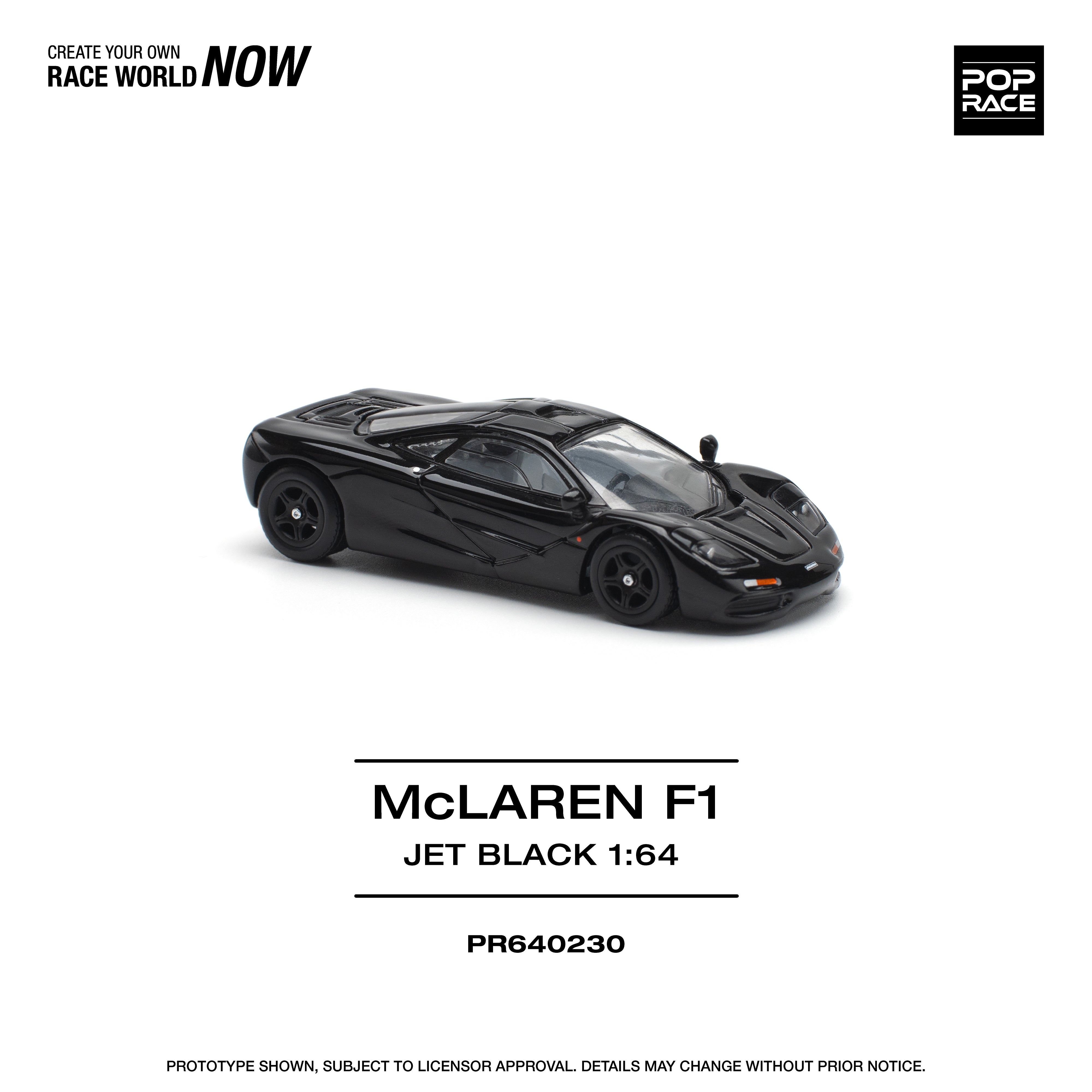 POPRACE 1:64 McLAREN F1 - JET BLACK PR640230 – Horizon Diecast