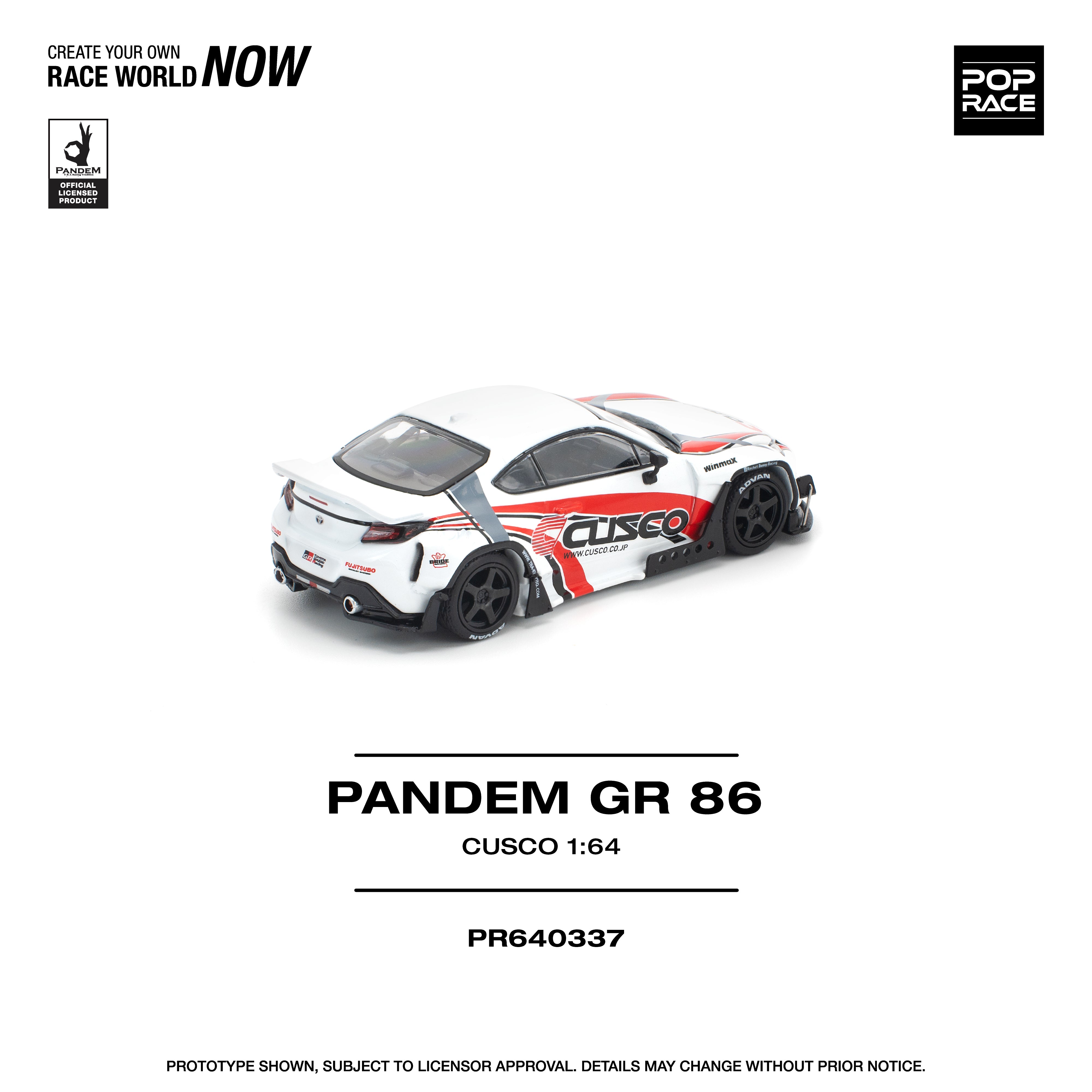 Preorder] POPRACE 1:64 Panden GR86 - Cusco PR640337 – Horizon Diecast