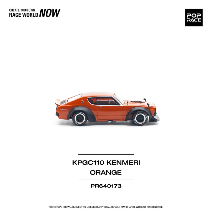 [Preorder] POPRACE 1:64 NISSAN SKYLINE GT-R V8 DRIFT (KENMERI) ORANGE