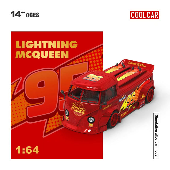 [Preorder] Cool Car 1:64 Volkswagen T1 Lightning McQueen Livery CC643923