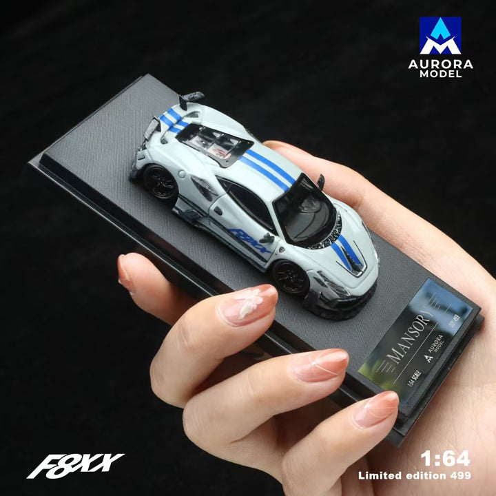 [Preorder] Aurora Model 1:64 Ferrari F8 Tributo Mansory F8XX (2 Colours)