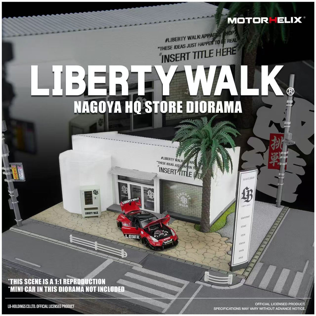 [Preorder] Motorhelix 1:64 Liberty Walk Nagoya HQStore Diorama No. 1 M90603
