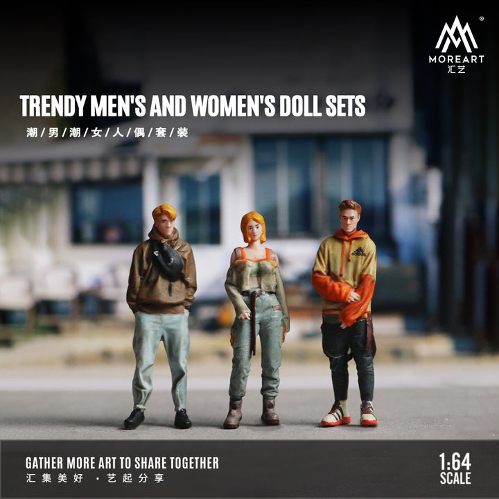 [Preorder] MoreArt 1:64 TRENDY MEN'S AND WOMEN'S DOLL SETS