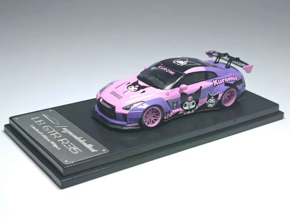 Model Collect 1:64 Nissan LB GTRR35 1.5V Kuromi Pink Purple MC640004P