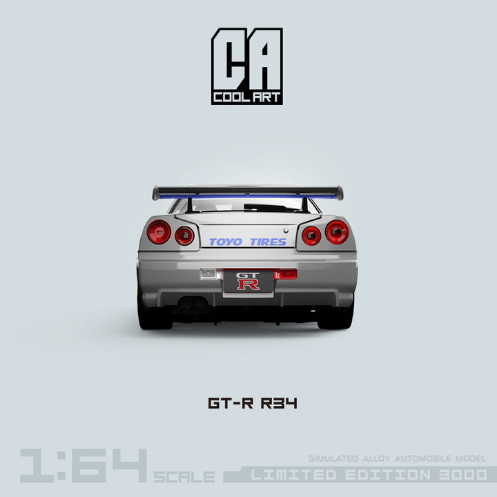 [Preorder] COOL ART 1:64 Nissan Skyline GT-R R34 Paul Silver (2 Versions)