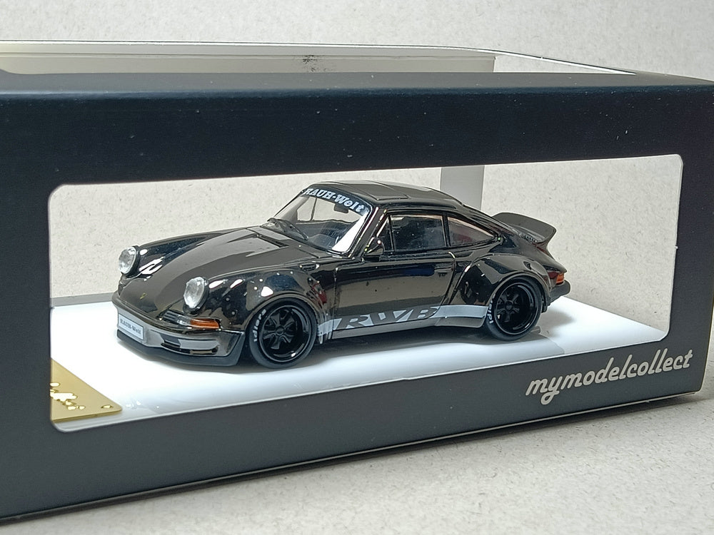 Model Collect 1:64 Porsche Rauh-Welt RWB930 Ducktail Chrome Gunmetal Black