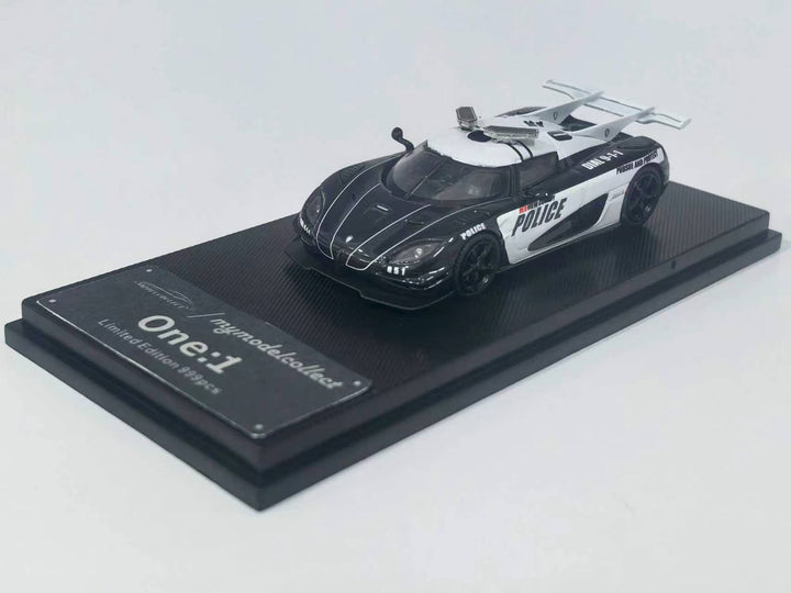 [Preorder] Model Collect 1:64 koenigsegg one 1 Black/White Police Livery MC640028A