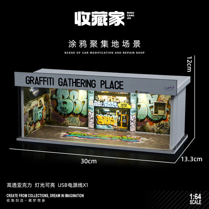 SHOU CANG JIA 1:64 GRAFFITI GATHERING PLACE SCJ-82026B