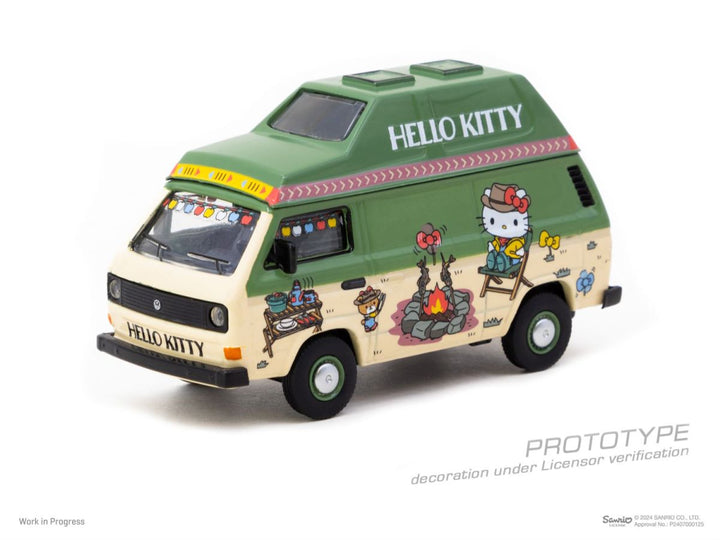 [Preorder] Tarmac Works 1:64 Volkswagen T3 Van Hello Kitty Camping