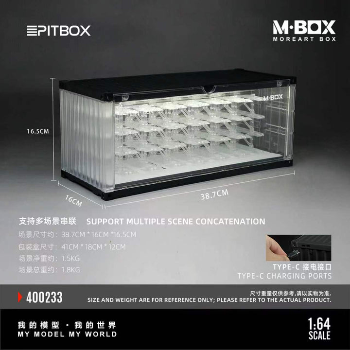 [Preorder] MBOX 1:64 TRANSPARENT CONTAINER TRUCK STORAGE SCENARIO MB400233