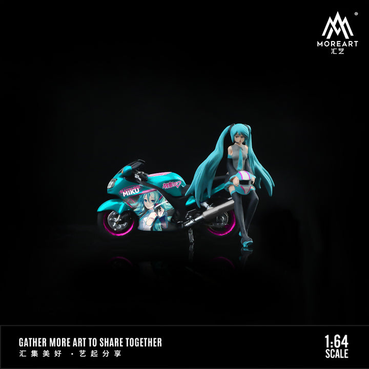 MoreArt 1:64 Animate Beauty Motorcycle Doll Set MO222033/MO222034