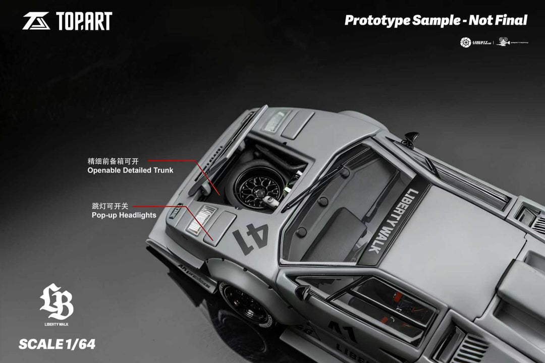 TOPART 1:64 LBWK Lamborghini Countach TAO640007 – Horizon Diecast