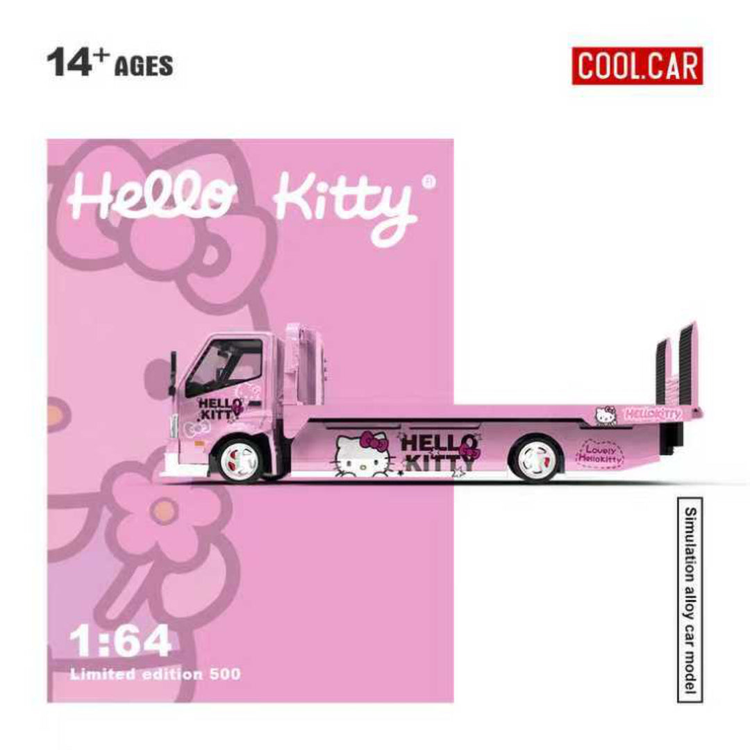 [Preorder] Cool Car 1:64 Hino H300 Flatbed Trailer - Hello Kitty Livery CC647221