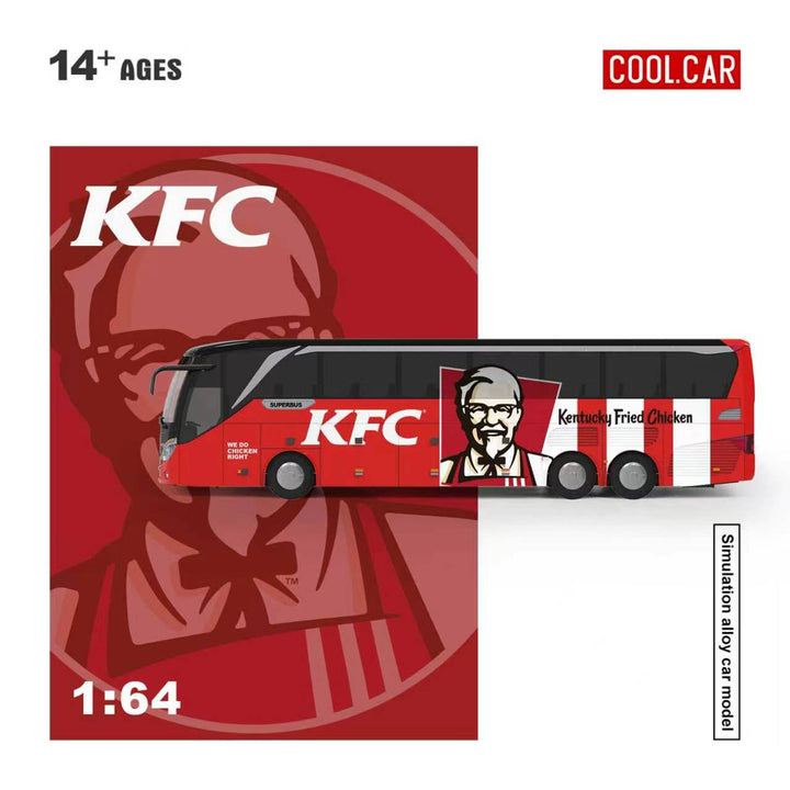[Preorder] Cool Car 1:64 Crazy Thursday KFC Livery Bus CC800706