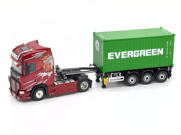 [Preorder] Sonic Gear 1:64 Scania 730S Container Telescopic Keel Trailer Set (4 Versions)