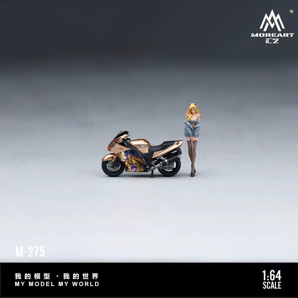 [Preorder] MoreArt 1:64 Gemini Livery &amp; Female Rider Resin Figure Set MO222275