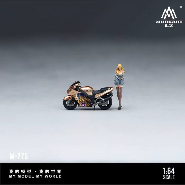 [Preorder] MoreArt 1:64 Gemini Livery &amp; Female Rider Resin Figure Set MO222275