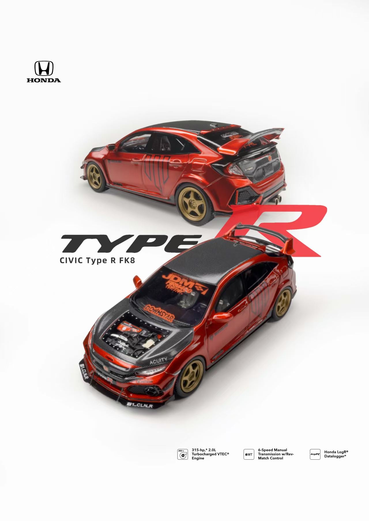 Preorder] NA 1:64 Honda CIVIC Type R FK8 – Horizon Diecast