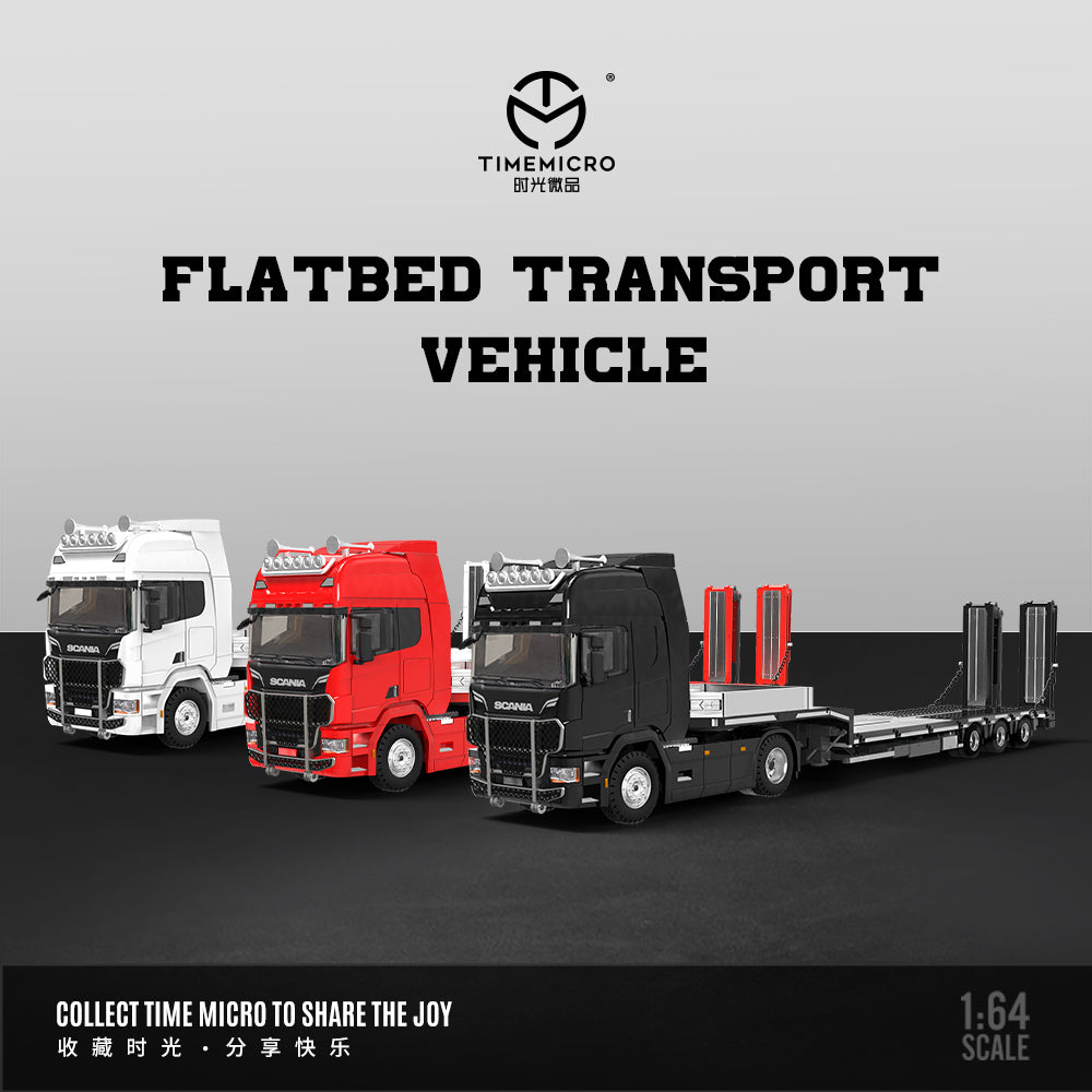 Time Micro 1:64 Scania FLATBED TRANSPORT VEHICLE (3 Colors