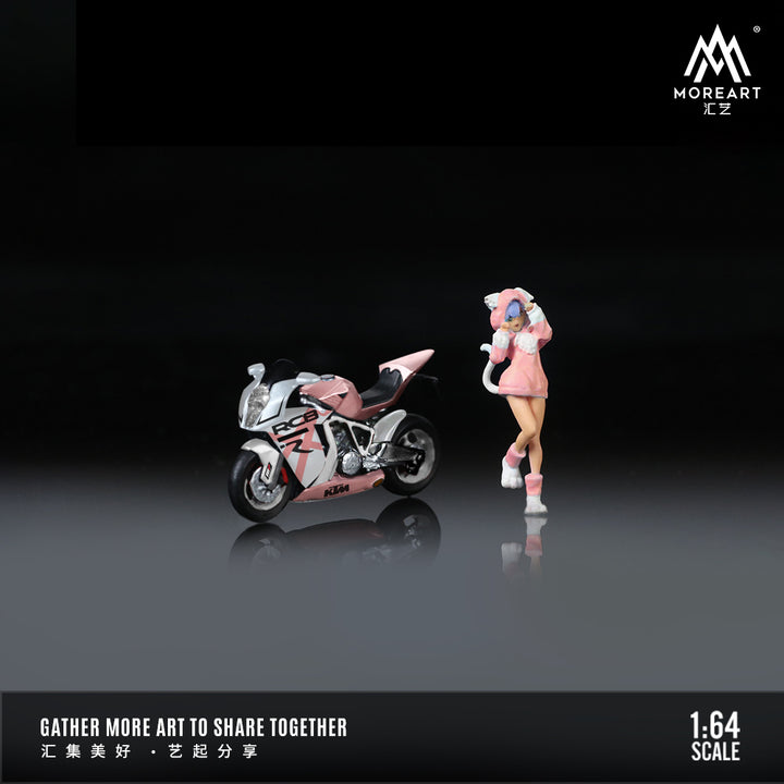 [Preorder] MoreArt 1:64 KTM1190 PINK GIRL MOTORCYCLE DOLL MO222099