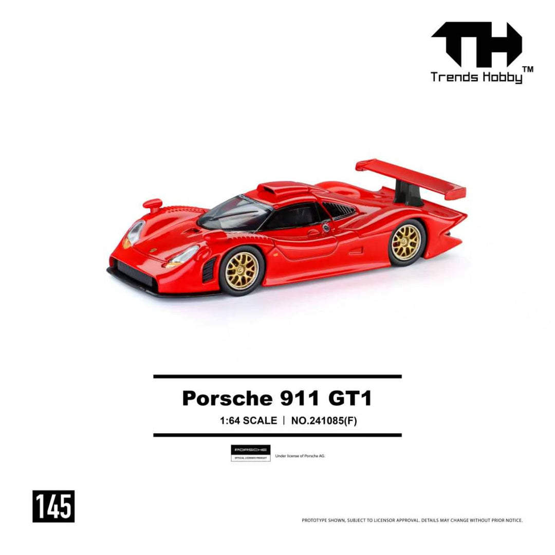 [Preorder] Trends Hobby 1:64 Porsche 911 GT1 1998 Red 241085(F)