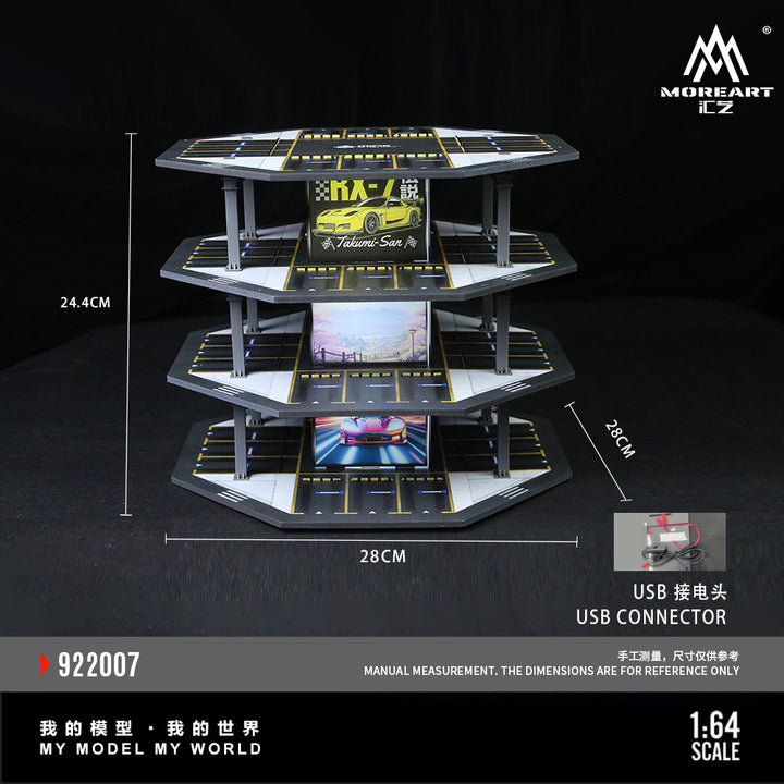 [Preorder] MoreArt 1:64 OCTAGONAL TOWER PARKING LOT O1 MODEL MO922007