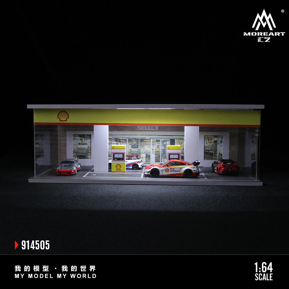 [Preorder] MoreArt 1:64 GAS STATION ASSEMBLY EXHIBITION HALL (3 Versions)