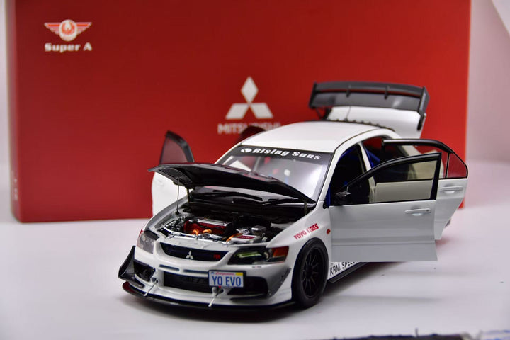 [Preorder] SUPER A 1:18 Mitsubishi EVO9 MR White FQ-360