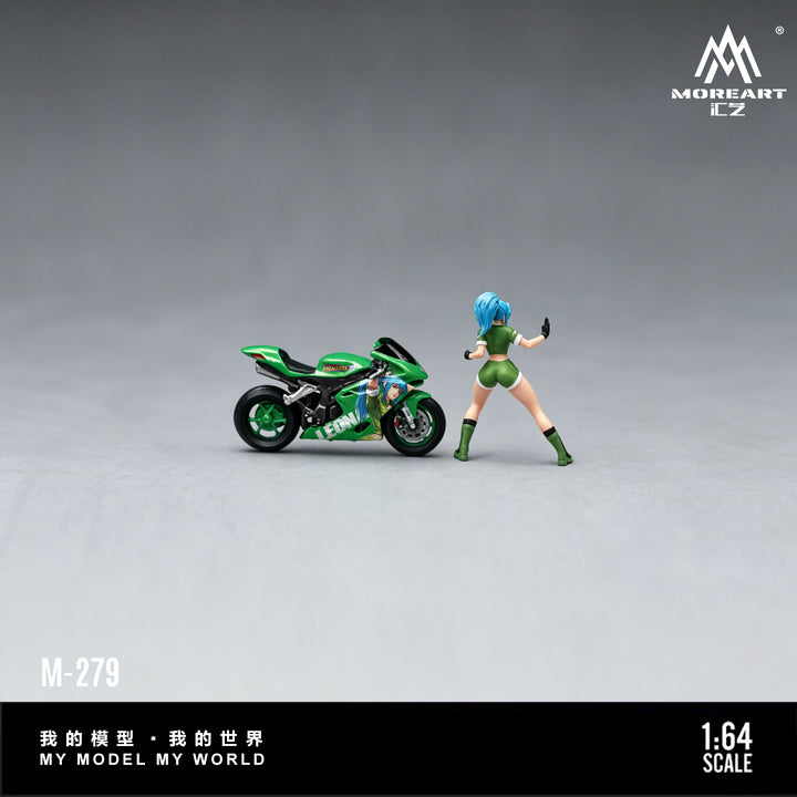 [Preorder] MoreArt 1:64 LEONA PRINTED MOTORCYCLE DOLL SET MO222279