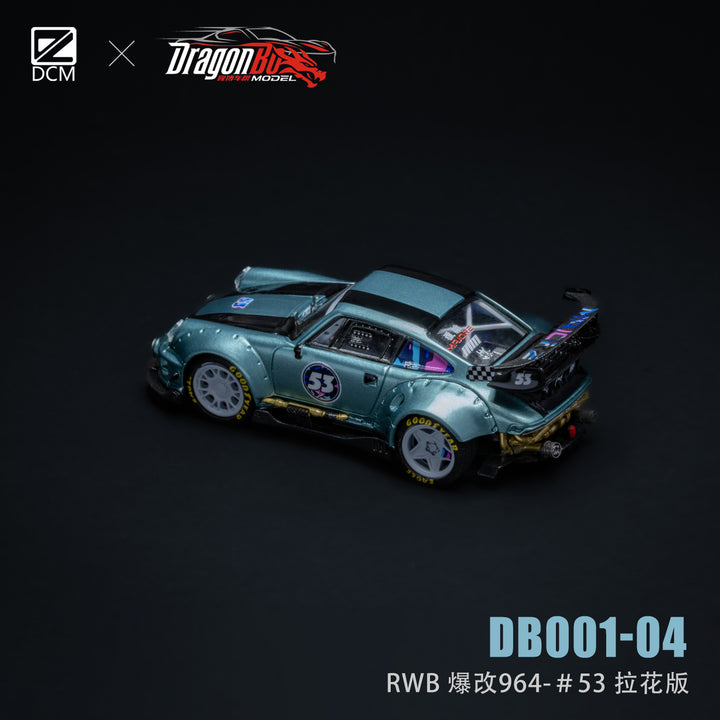 [Preorder] DragonBo Model X DCM 1:64 Porsche RWB964 - #53 Blue