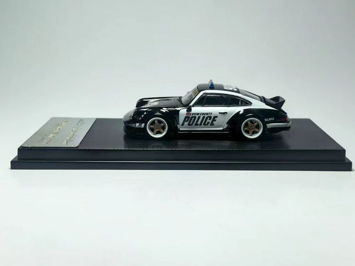 [Preorder] Model Collect 1:64 Porsche RWB964 Ducktail Wing Police Black/White Livery MC640024F