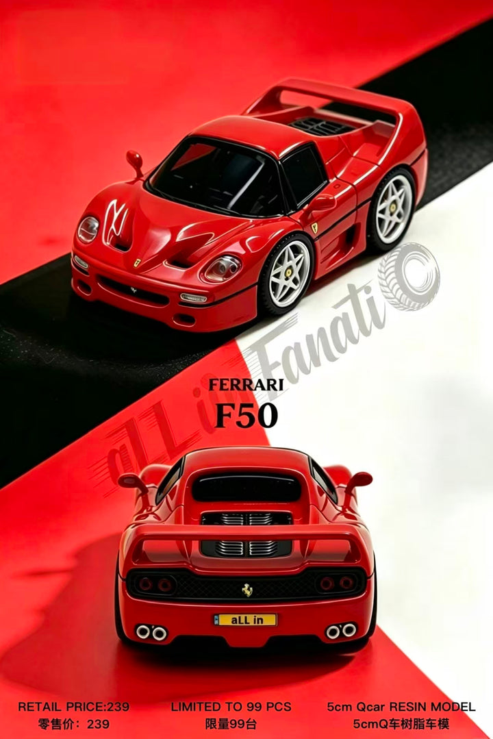 [Preorder] All iin Fanatic 1:64 Ferrari F50 (2 Colours)