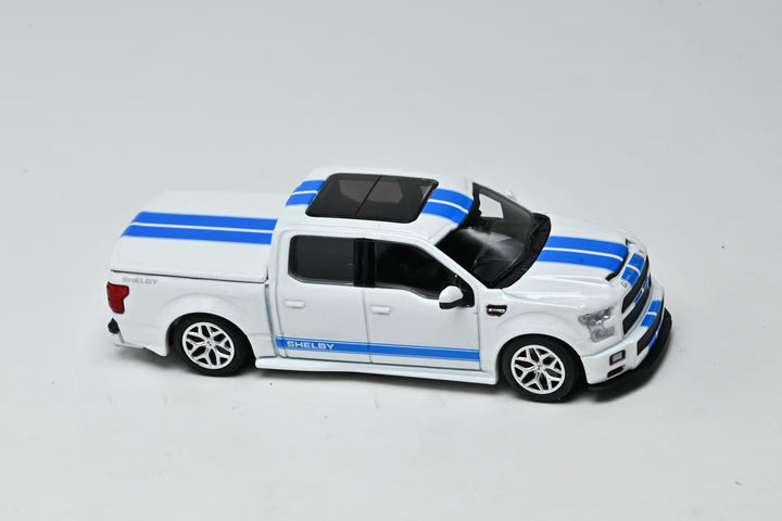 [Preorder] Funny Model 1:64 Shelby F150 Super Snake Oxford White / Blue Racing Stripes