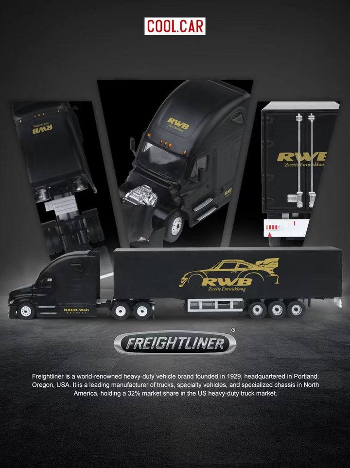 [Preorder] Cool Car 1:64 Freightliner Container Truck RWB Livery CC800114