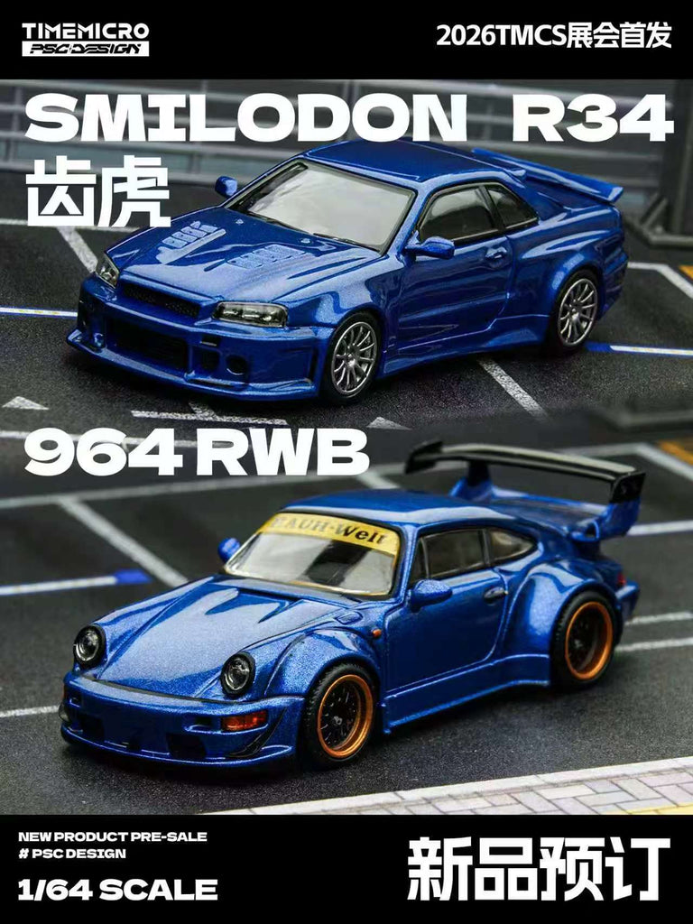 PSC DESIGN 1/64 日産GTR R34 Smilodon Preorder] TimeMicro × PSC DESIGN 1:64 R34 