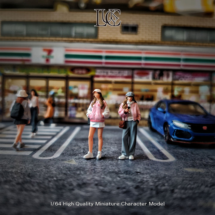 [Preorder] Lucky Studio 1:64 Girl In Pink Coat Duo LK2026011301