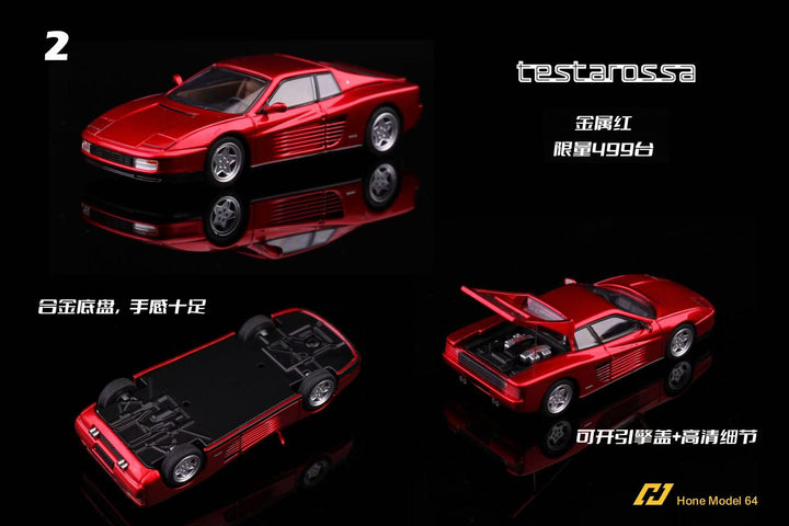 [Preorder] Hone Model 1:64 Ferrari Testarossa (4 Colorus)