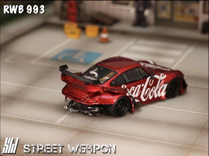 [Preorder] Street Weapon 1:64 Porsche RWB 993 Coca Cola Livery (2 Versions)