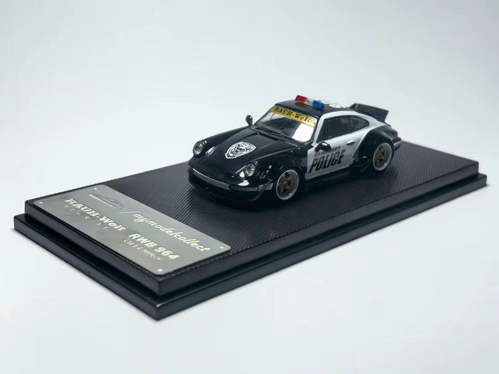 [Preorder] Model Collect 1:64 Porsche RWB964 Ducktail Wing Police Black/White Livery MC640024F