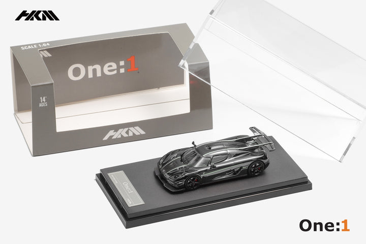 [Preorder] HKM 1:64 Koenigsegg Agera One1 - Chrome Black