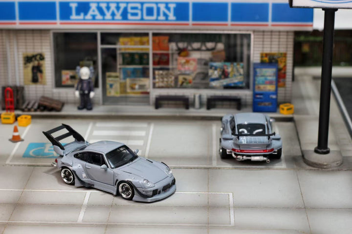 [Preorder] Street Weapon 1:64 Porsche RWB 993 Cement Grey (2 Versions)