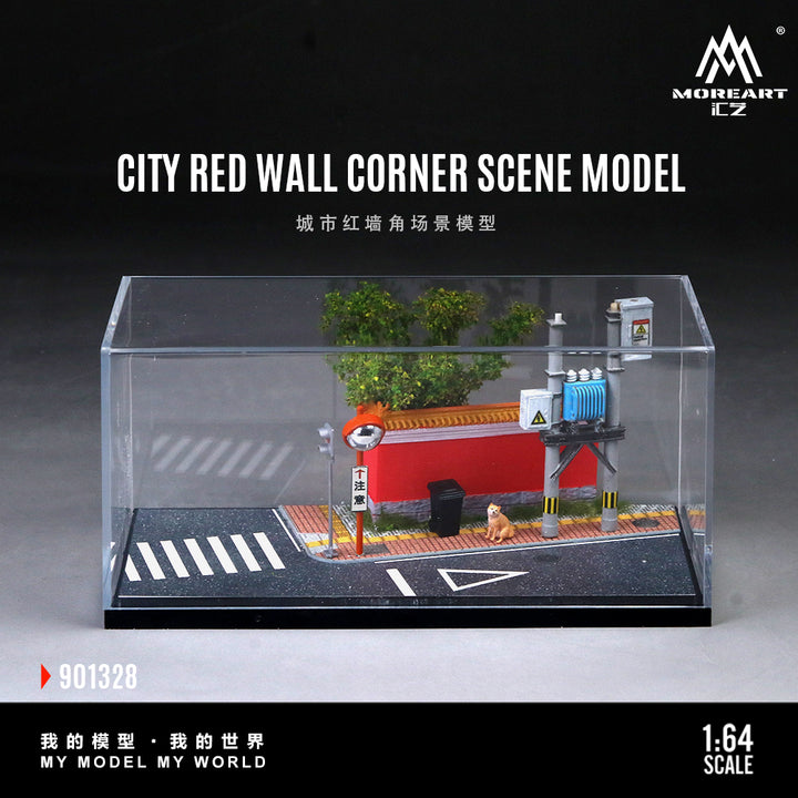 [Preorder] MoreArt 1:64 CITY RED WALL CORNER SCENE MODEL MO901328