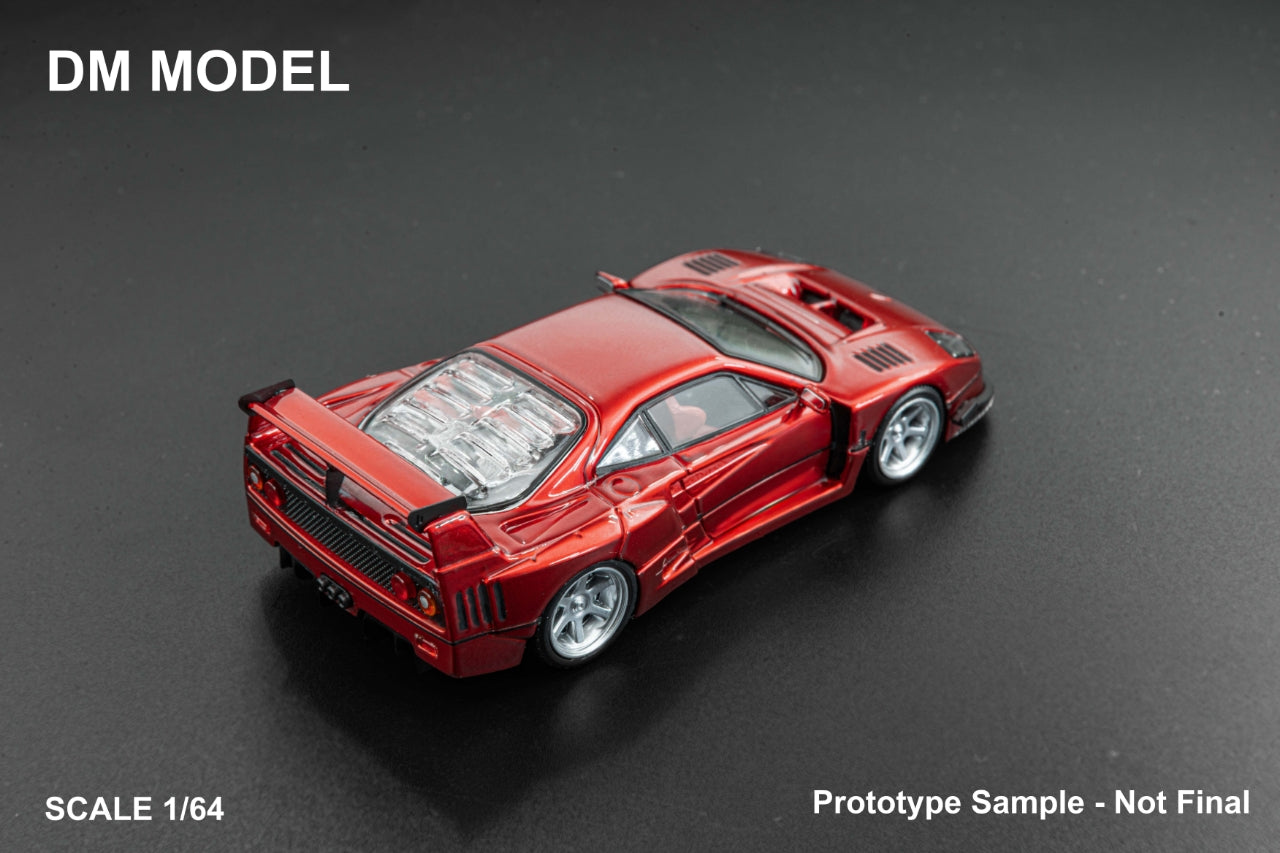 DM Model 1:64 LB F40 - Metallic Red – Horizon Diecast