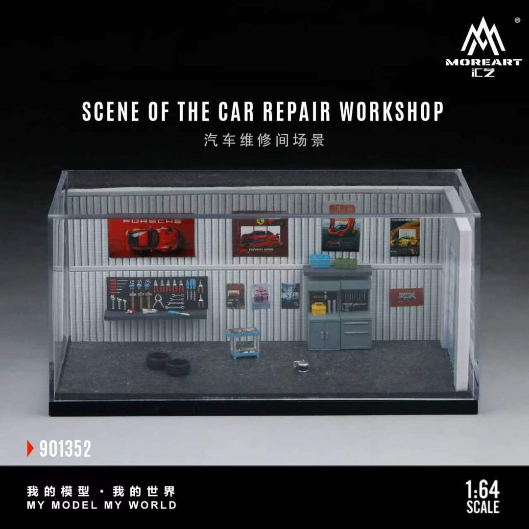 [Preorder] MoreArt 1:64 SCENE OF THE CAR REPAIR WORKSHOP MO901352