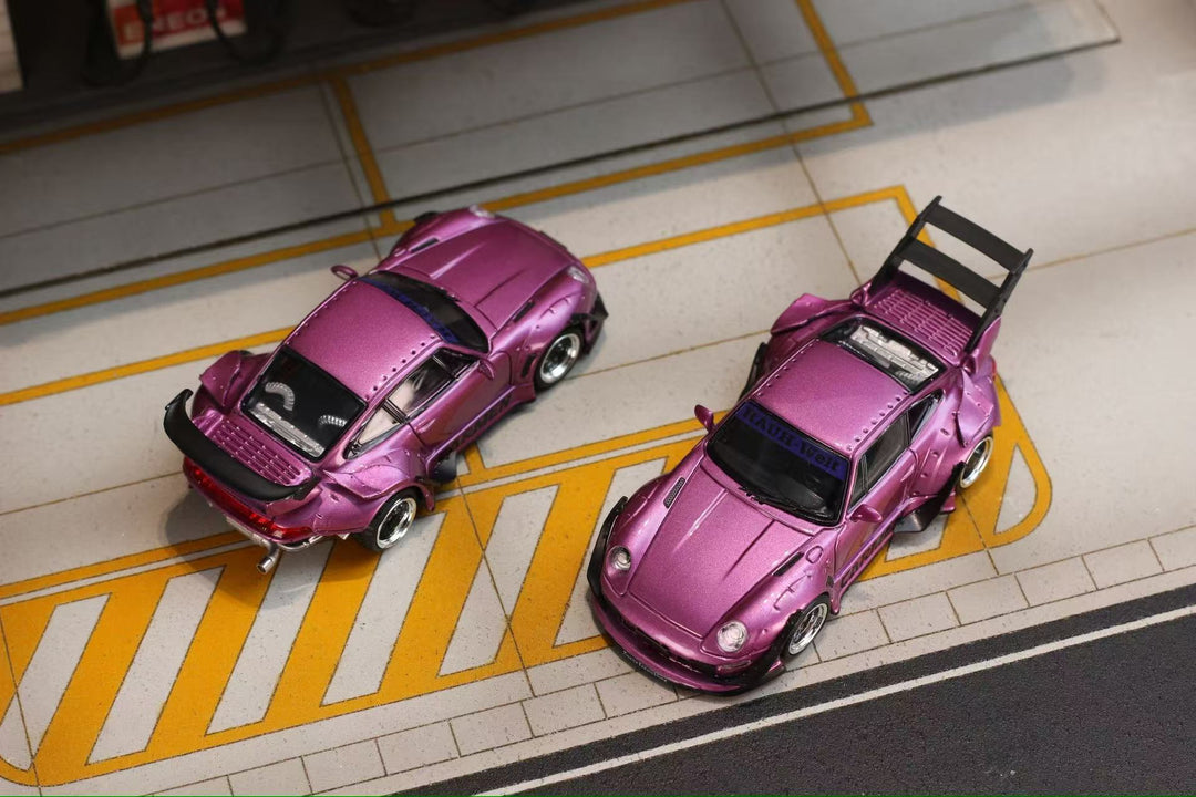 [Preorder] Street Weapon 1:64 Porsche RWB 993 Carmen Purple Metallic (2 Version)