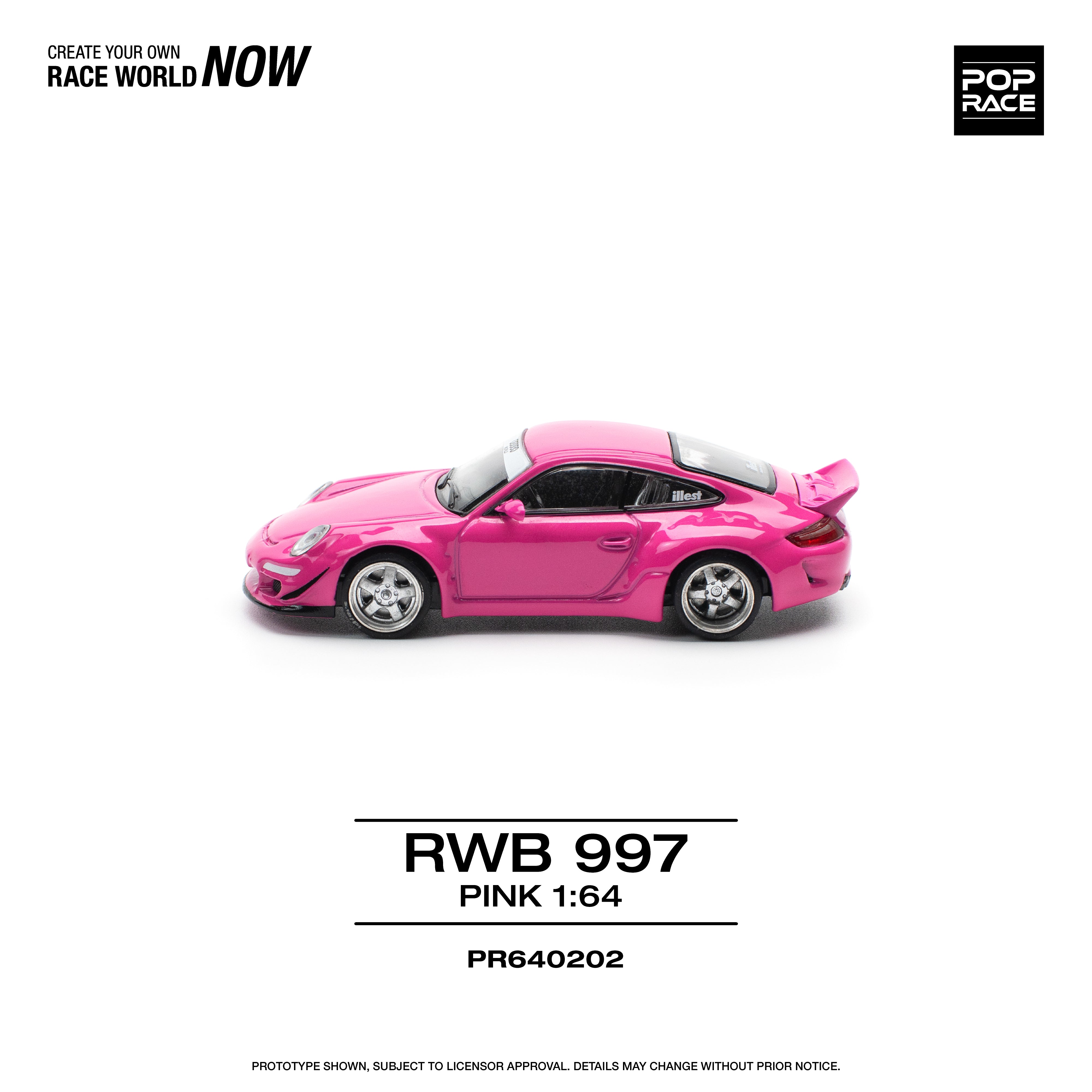 Preorder] POPRACE 1:64 RWB 997 - PINK – Horizon Diecast